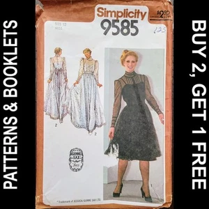 Vintage Gunne Sax for Simplicity Dress in 2 Lengths Pattern #9585 Size 12 CUT - Picture 1 of 7