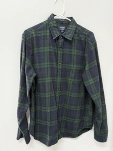 J Crew Hemd Herren Large grün kariert Flanell klassische Passform adrett 90er Jahre Y2K - Bild 1 von 7
