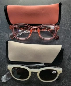 New IZE Eyewear 2 Pack 1. Strength Blue Light Filtering Readers Sunglasses Pouch - Picture 1 of 6