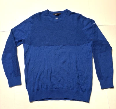 Свитер для гольфа мужской Nike Tiger Woods TW шерстяной вязаный размер L темно-синий б/у в отличном состоянии - Изображение 1 из 4