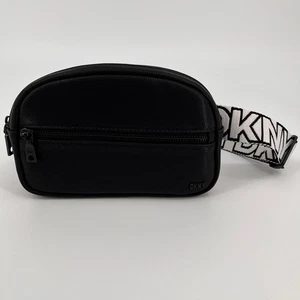 DKNY Bodhi Black Nylon Belt Bag Crossbody Logo Strap Adjustable Unisex - Picture 1 of 12