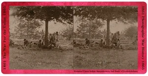 WOUNDED UNION SHARPSHOOTERS 2nd Fredricksburg Stereoview Card CIVIL WAR Hist3D - Bild 1 von 2