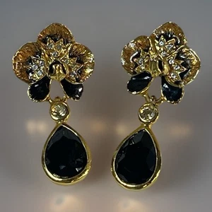 Ohrhänger JAY STRONGWATER Isadora Savanne Orchidee Ohrringe mit Box - Bild 1 von 9