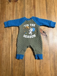 Peanuts Snoopy Woodstock Tis the Season Thanksgiving Fußball gesteppt 0-3 Monate - Bild 1 von 10