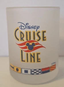 Disney Cruise Line Frosted Shot Glass Flags Mickey Mouse Disneyland Cruise Ship - Picture 1 of 4