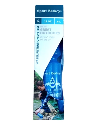 NEW Genuine Sport Berkey Portable Travel Water Bottle +Filter BPA Free USA MADE - Image 1 of 4