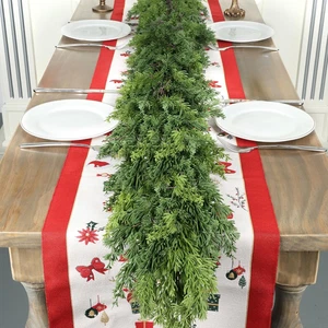 6 Ft Real Touch Christmas Garland,Thick and Lush,Soft Bendable, Lifelike Cedar G - Picture 1 of 12