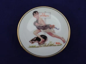 Norman Rockwell Collector Plate NO SWIMMING Miniature Porcelain 1983 Vintage - Picture 1 of 8