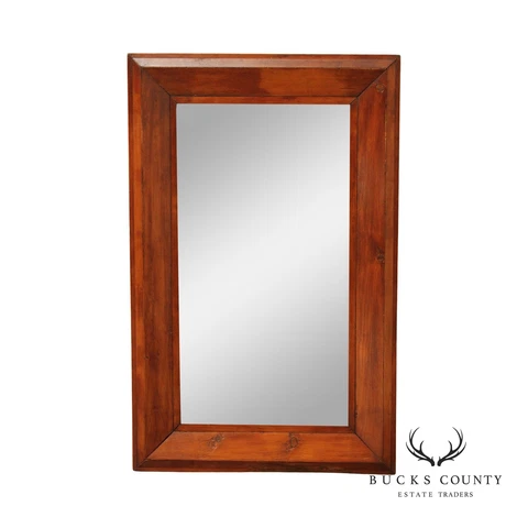 Large Antique Ogee Carved Pine Mirror Cover