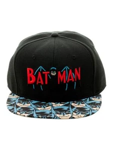 GORRA OFICIAL DC COMICS BATMAN SÍMBOLO RETRO SNAPBACK CON VISERA IMPRESA - Imagen 1 de 4