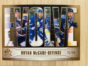 2020-21 UD SP Signature Edition Legends Hockey Evolve Bryan McCabe GOLD /99 - Picture 1 of 2