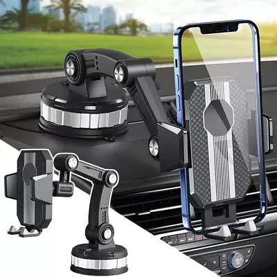 Car Dash GPS Phone Holder Suction Cups 360° Rotation Dashboard Windshield Mount - Image 1 of 4