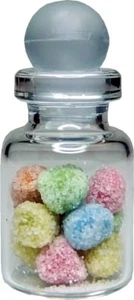 Puppenhaus Miniatur -- Zuckerüberzogene Bon Bons im Glas - Maßstab 1:12 - Bild 1 von 1