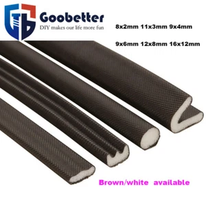 1M-20M Rubber Seal Weather Strip Foam Sticky Tape Door Window Draught Excluder - Picture 1 of 5