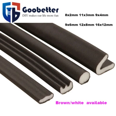 1M-20M Sello de goma Tira contra el clima Cinta adhesiva Puerta Ventana Excluidor de corrientes de aire Foto 1 de 4