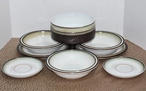 8pc DENBY RONDO Stoneware Studio Pottery Bowls Plates DISCONTINUED Dinnerware - Picture 1 of 11