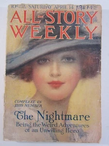 All-Story Weekly #274 April 14, 1917 VG (Munsey) Burroughs Cave Man pt 3 Scarce! - Picture 1 of 5