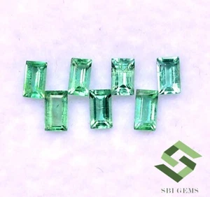 Natural Emerald Baguette Cut 3x1.75 mm Lot 07 Pcs 0.41 CTS Untreated Gemstones - Picture 1 of 4