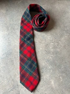 Vintage Pendleton Wolle Schottenkrawatte Herrenkrawatte kariert rot grün Made in USA - Bild 1 von 8