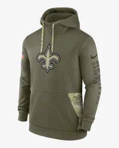 NWT Nike New Orleans Saints Salute To Service Pullover Hoodie camo sz M A2 - Picture 1 of 13