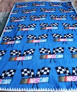 NASCAR (blue) baby blanket w/ Bib - Picture 1 of 4