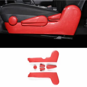 For Toyota FJ Cruiser 2007-2014 Red Carbon Fiber Seat Adjust Handle Button Panel - Picture 1 of 6
