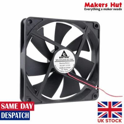 14025 140x140x25mm 140mm Brushless Cooling Fan DC 24V 2Pin  Machine Case Cooler - Image 1 of 4
