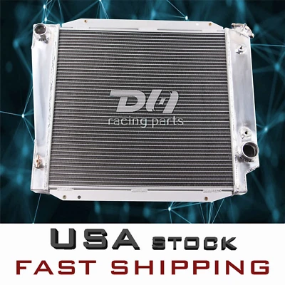 Ajuste para 1968-1977 1969 1970 1971 1972 Ford Bronco 5,0 L V8 4 filas radiador de aluminio Foto 1 de 4