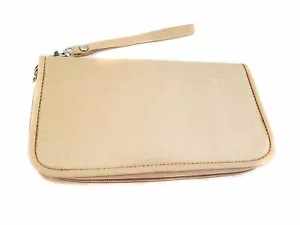 Bolso de pulsera de seda de oro pálido con bolsa de polvo nuevo - Imagen 1 de 5