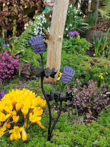Handmade garden thistle sculpture made in scotland - Picture 1 of 5