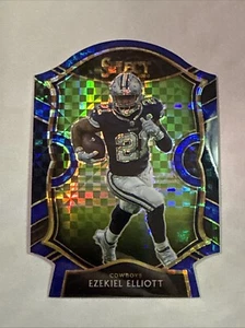 2020 Panini Select #10 Ezekiel Elliott Blue Prizm Die Cut - Picture 1 of 6