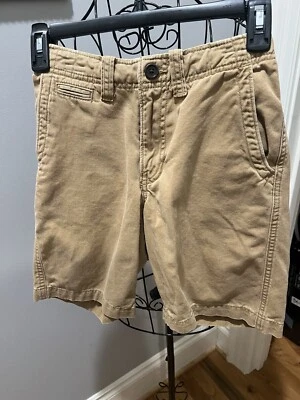Pantalones Cortos Gap Boys Caqui Talla 8 Frente Plano Bronceado Calce Regular Uniforme Escolar Foto 1 de 4