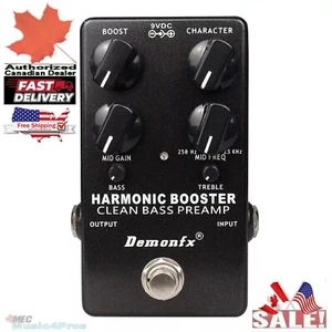 Demonfx Harmonic Booster Clean Bass Guitar Pre-amp Pedal NEW! CA - Picture 1 of 10