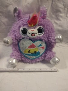 Zuru Rainbocorns Purple Plush Stuffed Unicorn Silver Horn Heart Sequin Surprise - Picture 1 of 3