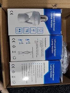 100-240V/AC E27 LED Infrared Light Socket Motion Sensor Lamp Holder Screw Bulb A - Picture 1 of 1