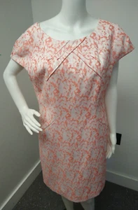 Womens Alex Marie Dress Plus 16 Nubby Textured Pink Stretch Lined Short Sleeve - Picture 1 of 6