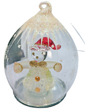 Unique Treasures Limit. Ed. Mouth Blown Glass Handpainted Ornament Snowman Globe