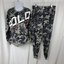 Polo Ralph Lauren Outfit Black Gray Camouflage Boys Size XL 18 20