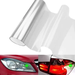 Fit For Headlight Tail lamp Transparent Lens Vinyl Protection Film 12'' X 48'' - Picture 1 of 9