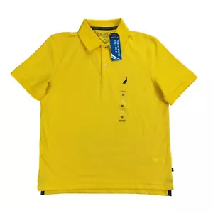 Nautica Mens Classic Fit Deck Performance Short Sleeve Polo Shirt Yellow XS - Picture 1 of 3