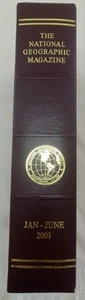 Nat Geo Jan–June 2003 Set | VG+ | 6 Issues in Faux Leather Slipcover - Picture 1 of 16