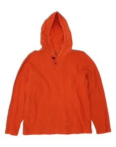 MURPHY & NYE Mens Hooded Top Long Sleeve Small Orange Cotton CF07 - Picture 1 of 4