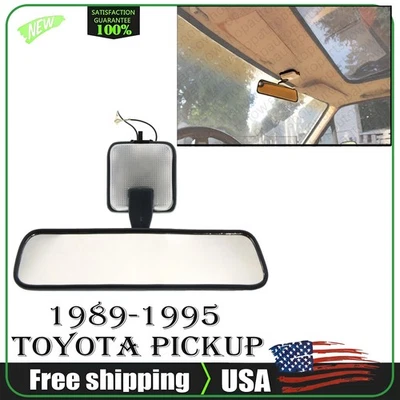 NEW Rear Interior View Mirror Blue Gray For 1989-1995 Toyota Pickup - Image 1 of 4