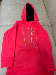 NIKE. Hoodie . Size 6x. Hot Pink With Iridescent Letters - Picture 1 of 4