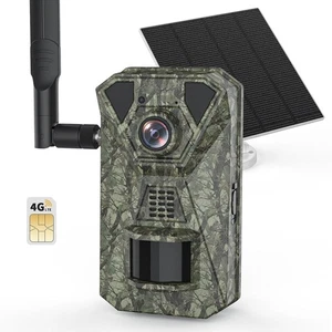 DEATTI 4G Wildlife Camera NEEDS SIM Card LTE Solar Wildlife Camera with Mobile - Picture 1 of 3