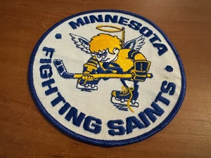 "Parche de chaqueta/suéter vintage con logotipo de Minnesota Fighting Saints WHA, 6""" - Imagen 1 de 1