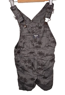Комбинезон OshKosh B'gosh серый черный динозавр пальмы AOP молодежный детский размер 3T - Изображение 1 из 4