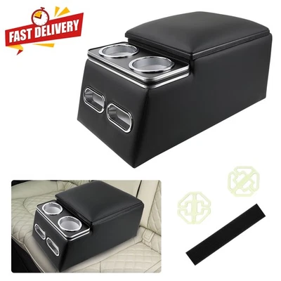 Universal Truck Seat/Bench Center Console Armrest Organizer with Cup Holder - Изображение 1 из 4