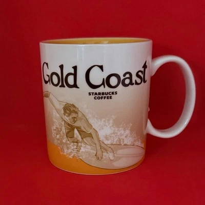 Taza de café Starbucks Gold Coast Australia serie coleccionista 2010 amarillo tostado usada en excelente estado Foto 1 de 4