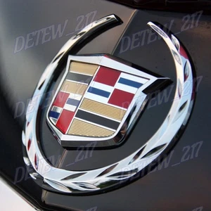Emblema de tapa trasera automática con logotipo de Cadillac cromado automóvil para Cadillac SRX XTS CTS - Imagen 1 de 5